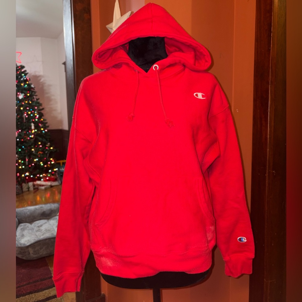 Champion Men's Vibrant Red Hoodie